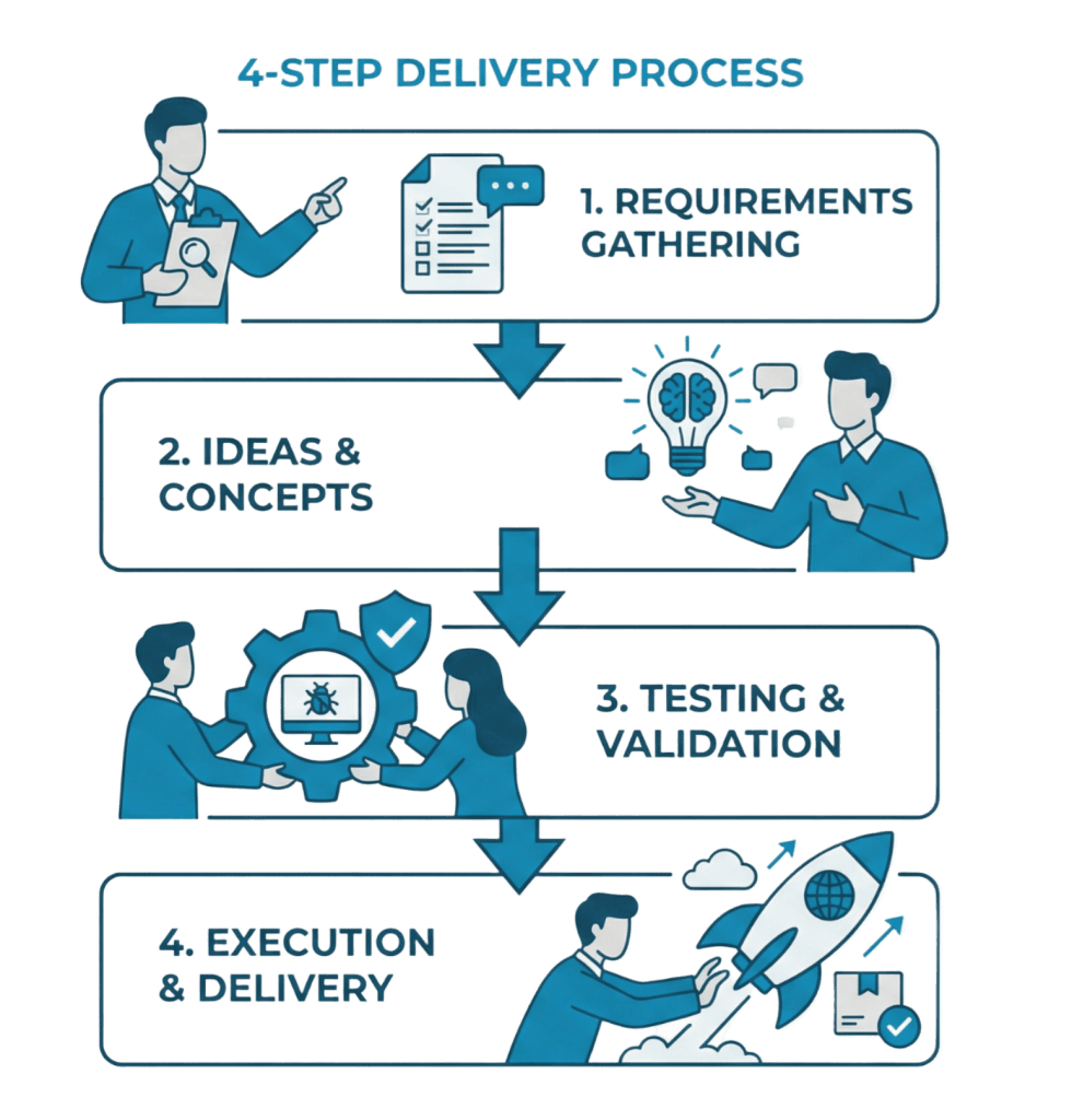 4-step delivery process